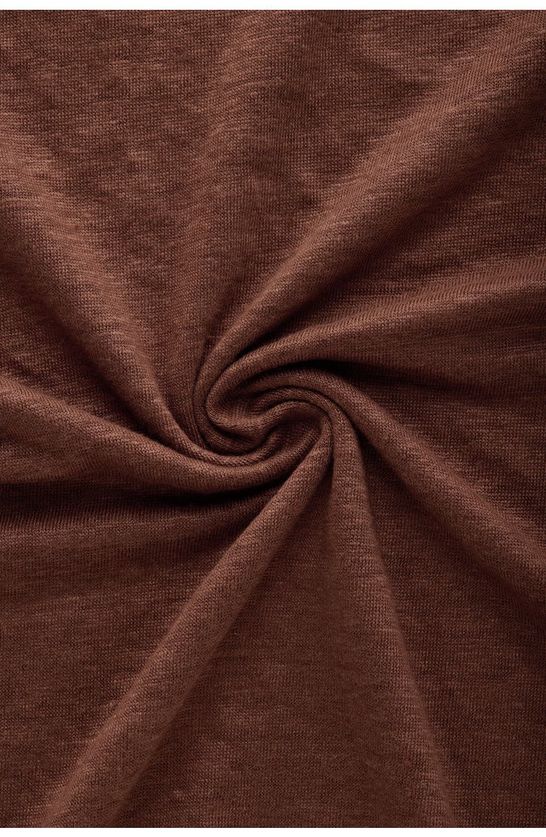 Wolf Vs. Goat (WvG) Short Sleeve Linen Crew Neck Tee, Alternate, color, Marrone