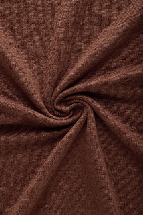 Wolf Vs. Goat (wvg) Short Sleeve Linen Crew Neck Tee In Brown