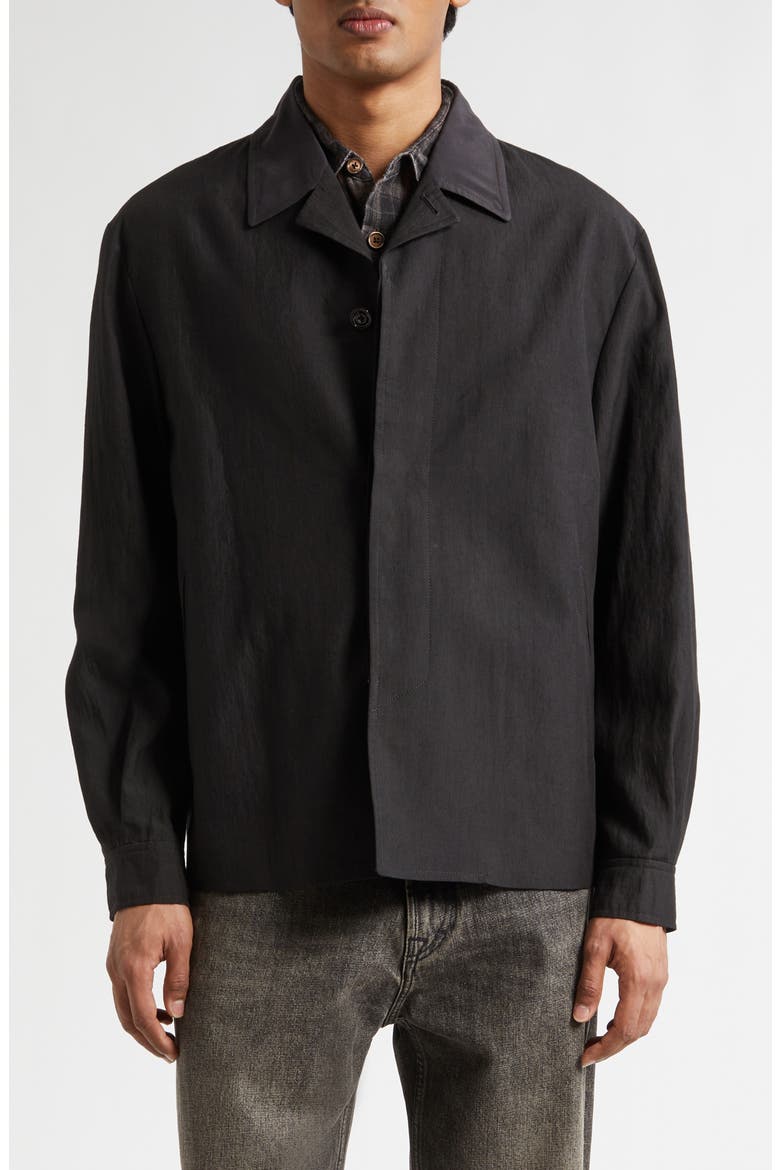 Pack Linen Blend Jacket, Main, color, SOOT BLACK TECHFLAX