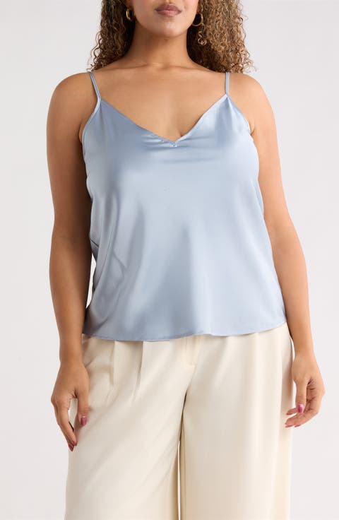Satin V-Neck Camisole (Plus)