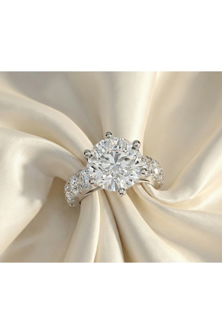 Certified 5 1/2 cttw Diamond Engagement Ring 14k Gold Lab Grown, Alternate, color, 14k White Gold