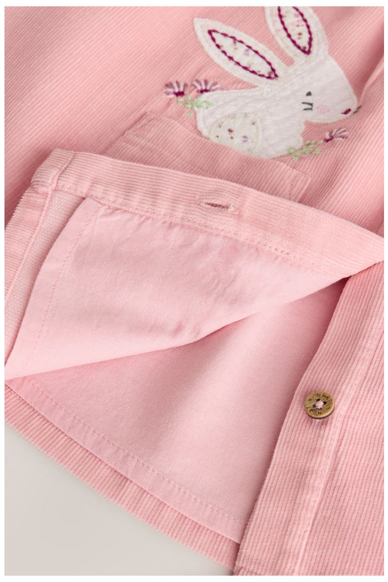 Corduroy Button Dress & Tights Set, Alternate, color, PINK