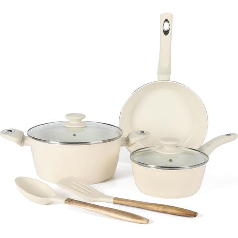 Plaza Cafe 7 Piece Forged Aluminum Cookware Set