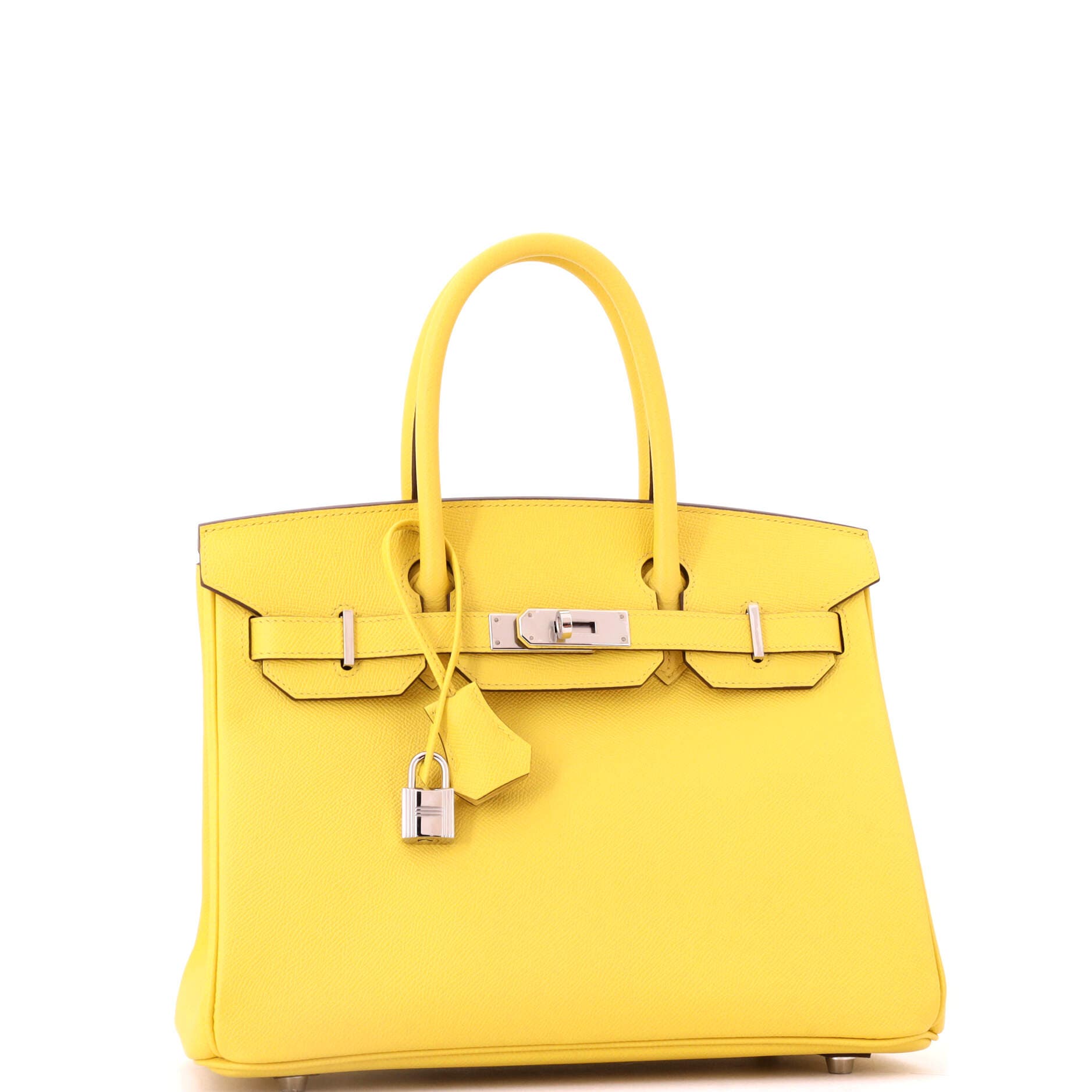 Pre-Owned Hermes Birkin Handbag Yellow Epsom with Palladium Hardware 30, Alternate, color, Jaune De Naples