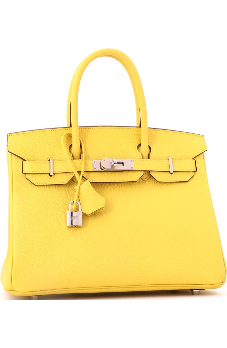 Pre-Owned Hermes Birkin Handbag Yellow Epsom with Palladium Hardware 30, Alternate, color, Jaune De Naples