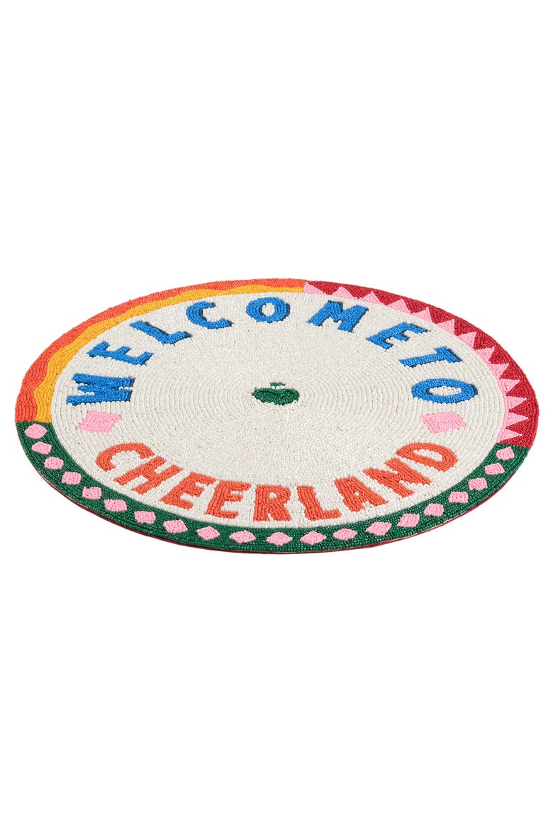 Dadri Beadded Placemat Cheerland 14 In, Alternate, color, White