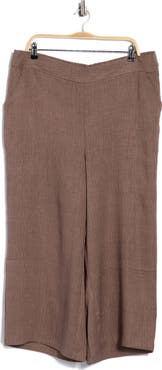 MAX STUDIO Textured Wide Leg Crop Pants