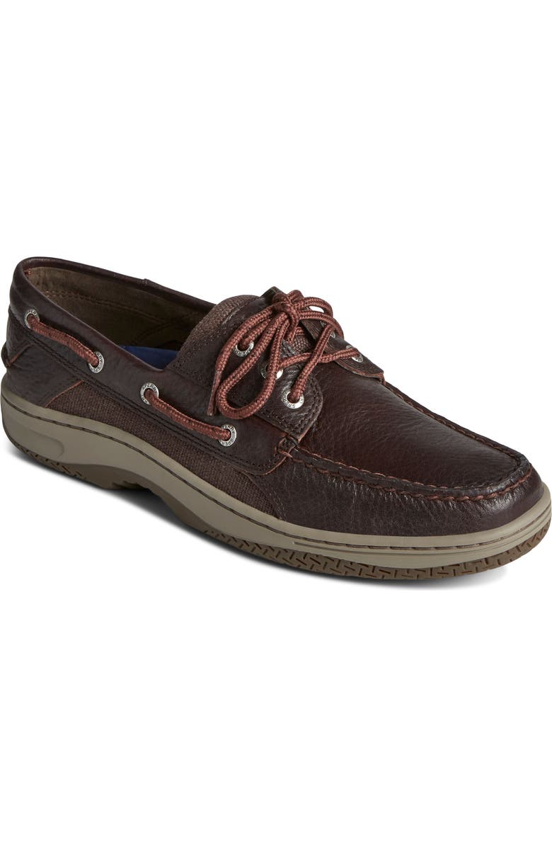 Sperry Billfish 3-Eye Leather & Canvas Boat Shoe, Main, color,