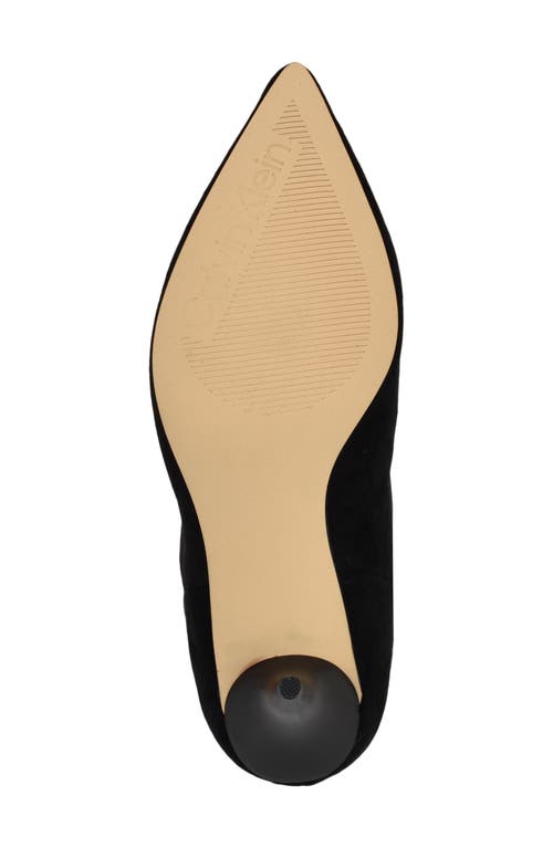 Calvin Klein Cerine Slouch Pointed Toe Bootie In Black