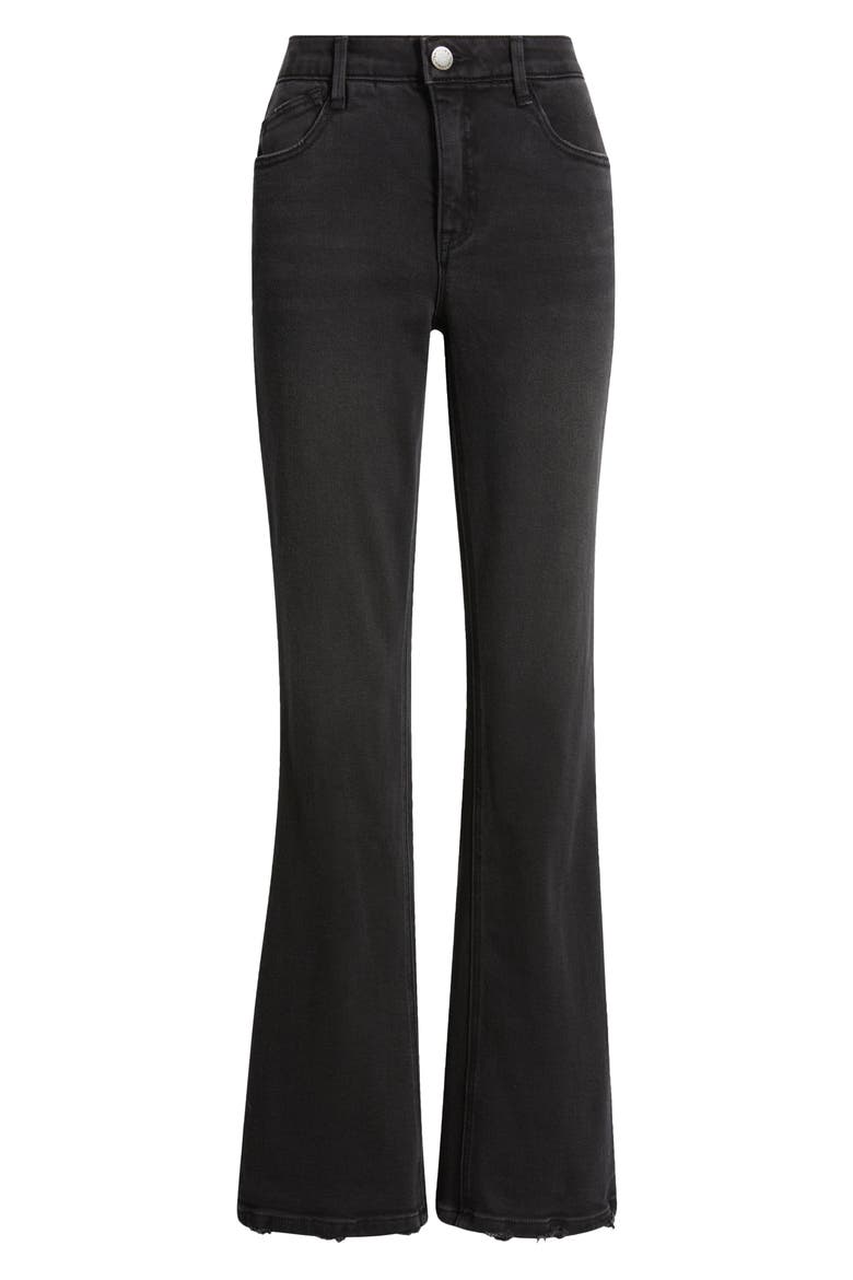 Madison Grinded Hem High Waist Bootcut Jeans, Alternate, color, WASHED BLACK ARTISANAL