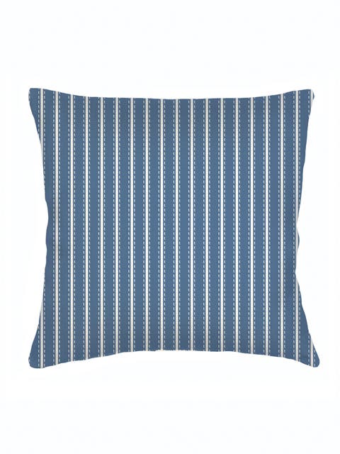 French Stripe Linen Euro Pillow with Down Alternative Insert
