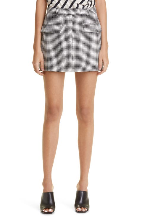 Sara Houndstooth Check Skirt