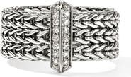 John Hardy Icon Link Ring with Diamonds