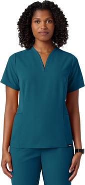 JAANUU Calix Women's 2-Pocket Tailored V-Neck Scrub Top