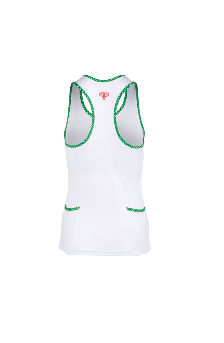 Love All Tennis Women's Doris Top, Alternate, color, Green Gingham