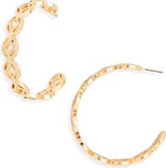 Anne Klein Cutout Hoop Earrings