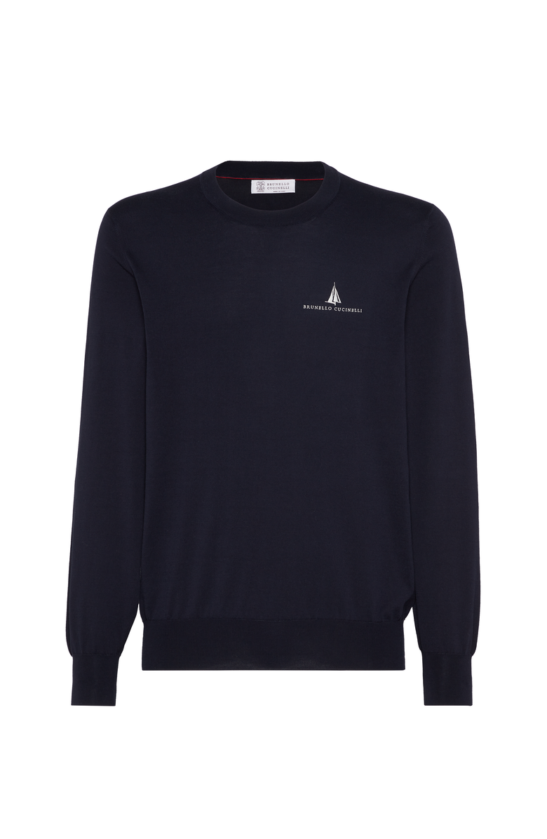 Brunello Cucinelli Lightweight sweater with embroidery, Main, color, 