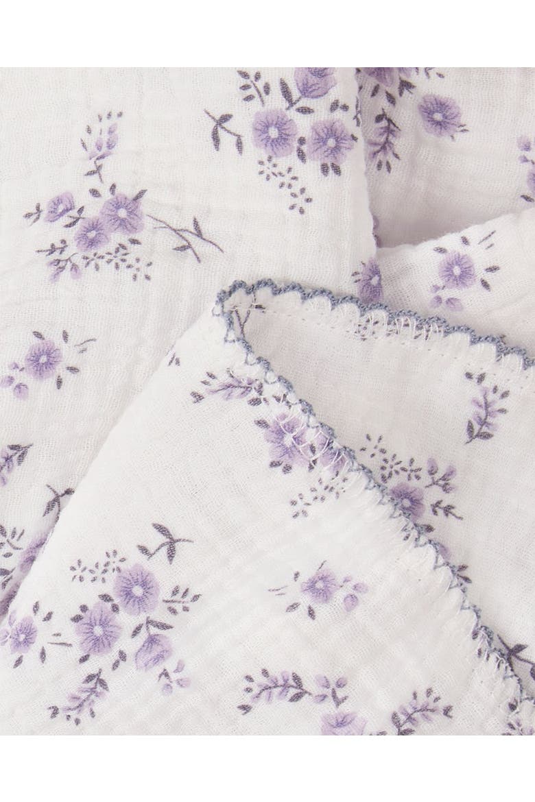 Abigail Cotton Swaddle Blanket, Alternate, color, Lavender