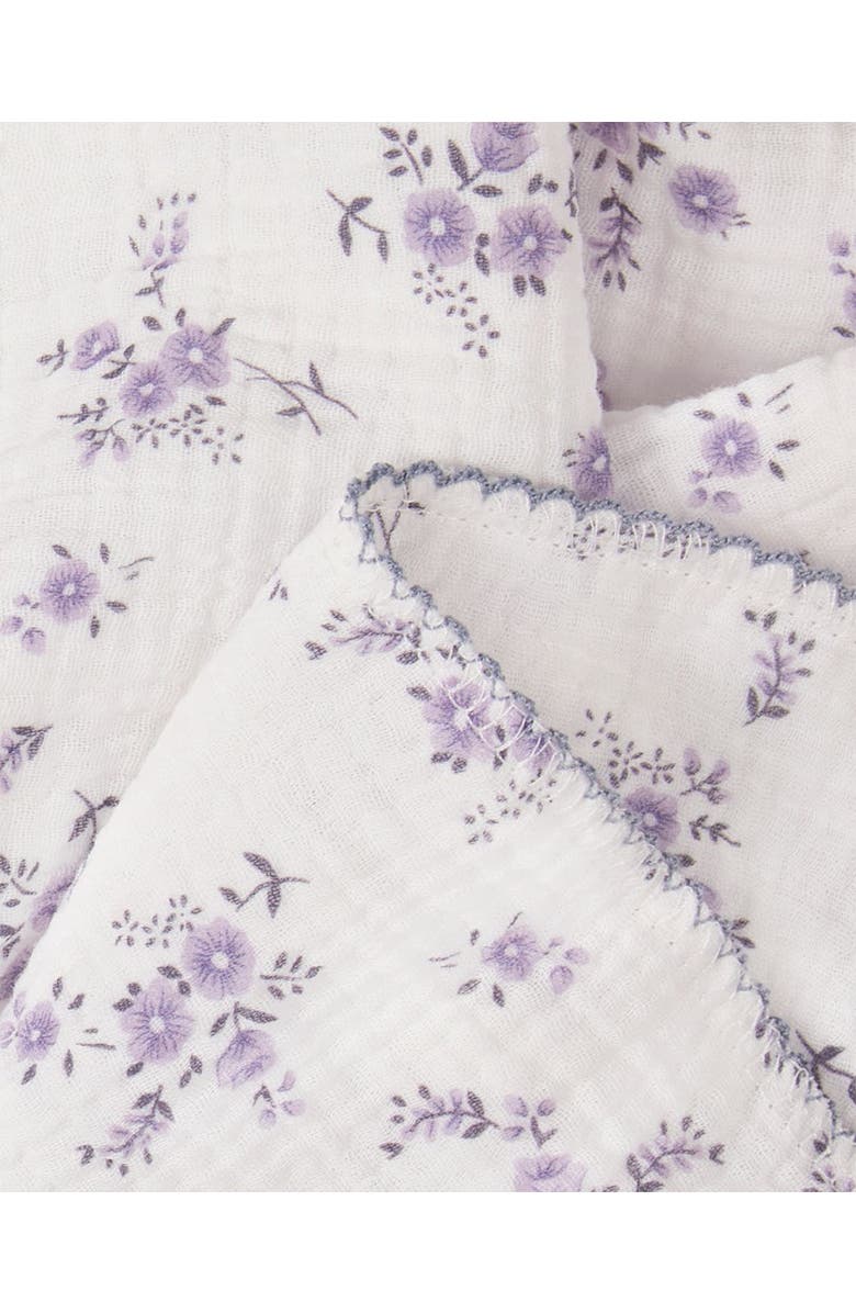 MiniMoi Abigail Cotton Swaddle Blanket, Alternate, color, Lavender