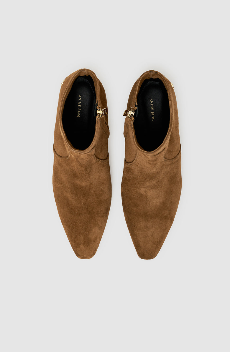 ANINE BING Freya Flat Boots, Alternate, color, Tobacco