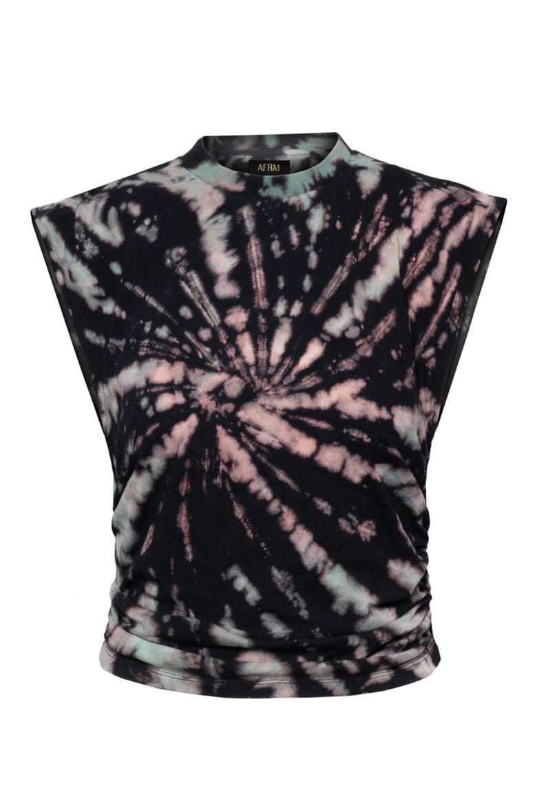Billie Side Ruched Crop Tank, Alternate, color, AUTUMN SPIRAL TIE DYE