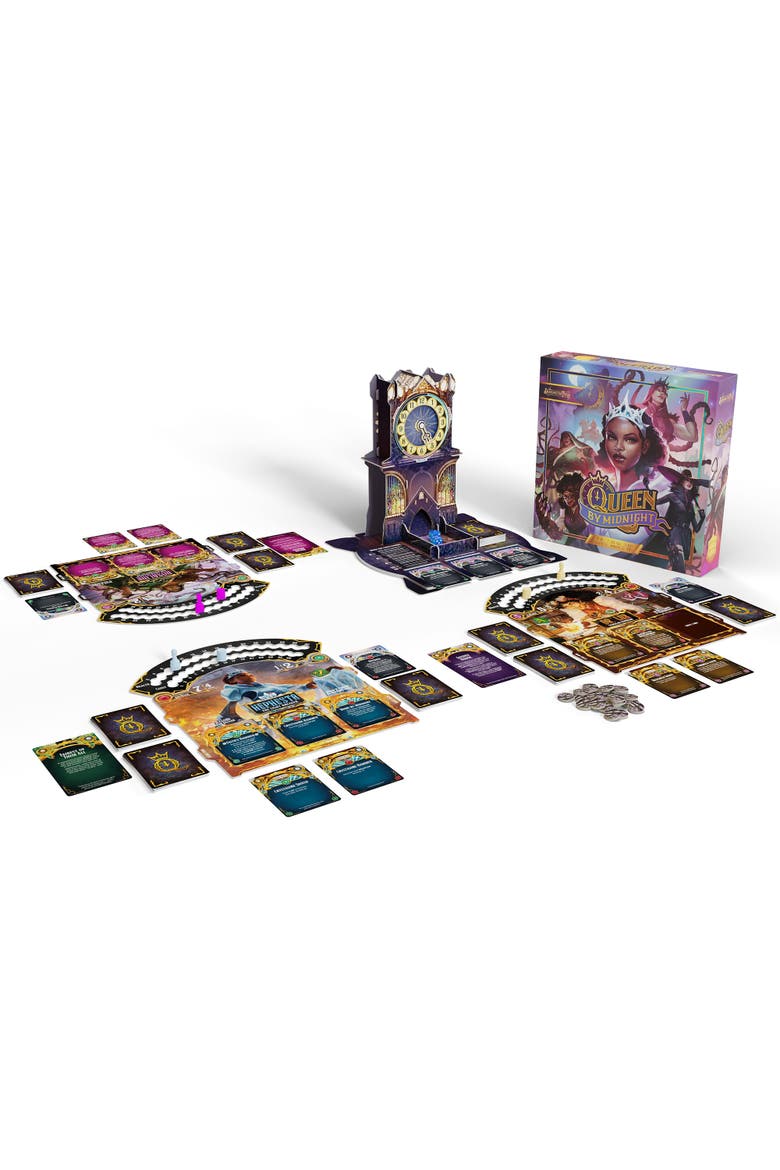 Queen By Midnight Deckbuilding Board Game, Ages 12+, Alternate, color, Multicolored