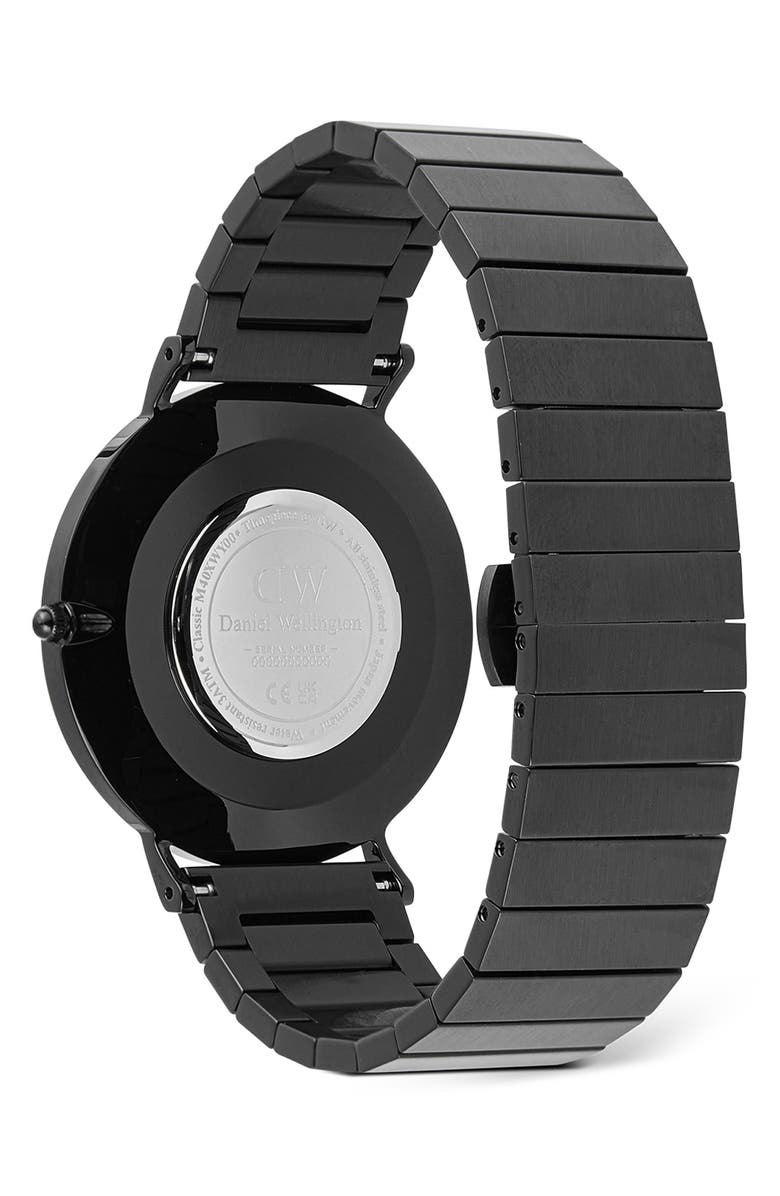 Daniel Wellington Classic Piano Link Bracelet Watch, 40mm, Alternate, color, 