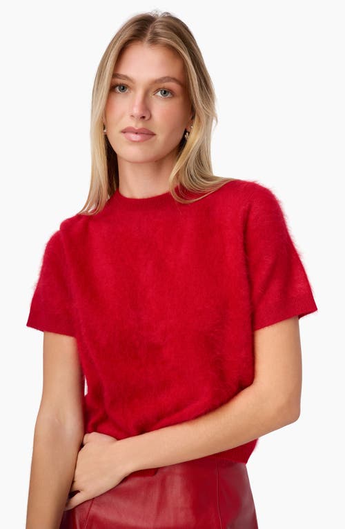 Cami Nyc Eugeny Short Sleeve Cashmere Sweater In Red