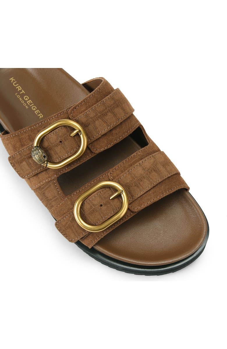 Kurt Geiger London Bancroft Buckle Strap Slide Sandal, Alternate, color, Light/ Pastel Brown