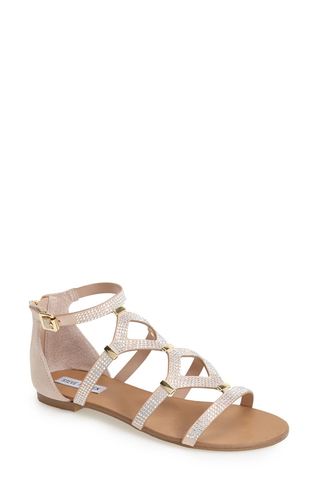 'Castel' Embellished Sandal, Main, color, NATURAL