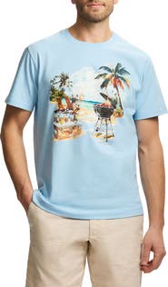 Robert Graham Summer BBQ Knit Graphic T-Shirt