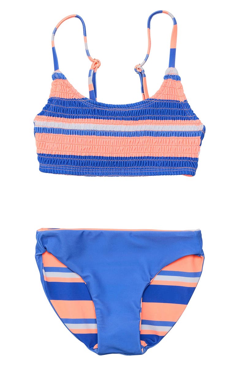 Snapper Rock Kids' Tropicana Vacay Reversible Two-Piece Swimsuit, Main, color, 