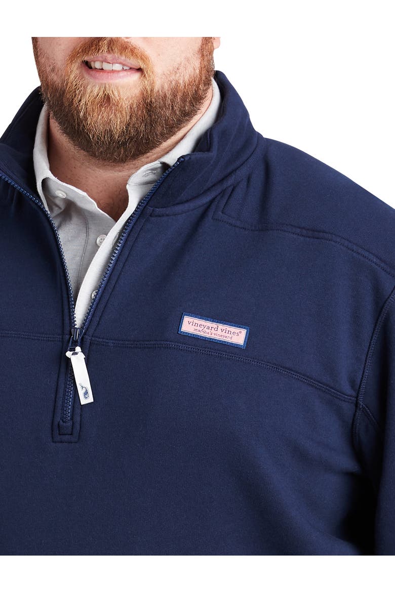 Big & Tall 1/4-Zip Collegiate Shep Shirt, Alternate, color, VINEYARD NVY