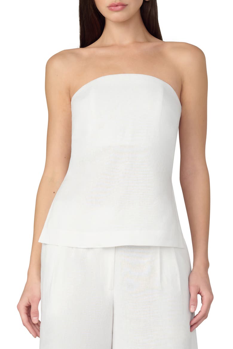 The Mariel Strapless Top, Main, color, WHITE