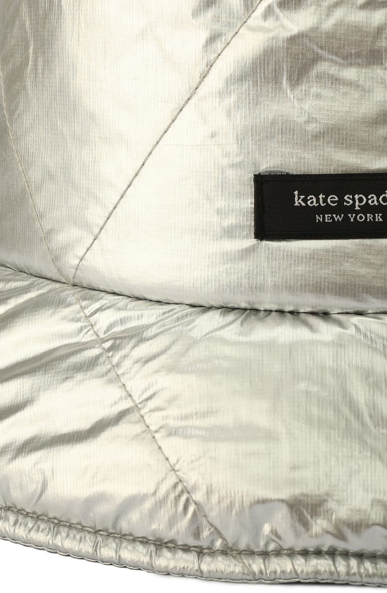 Kate Spade New York sam metallic quilted bucket hat, Alternate, color,