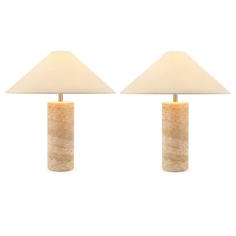 Runo LED Table Lamps with Shades, Set of 2