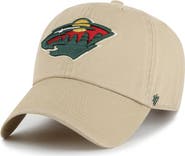 '47 Men's '47 Khaki Minnesota Wild Logo Clean Up Adjustable Hat