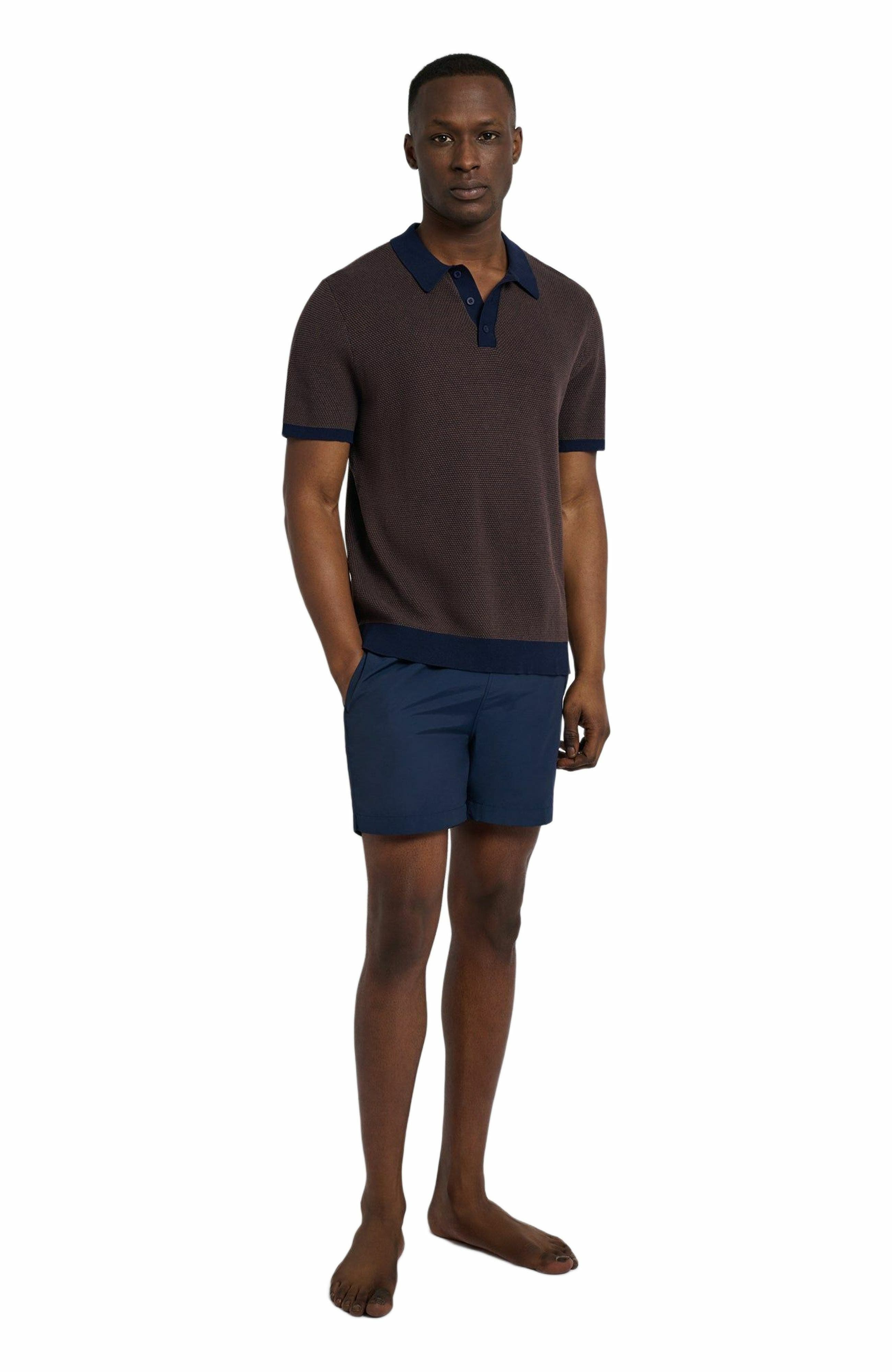 Cotton Textured Knit Polo