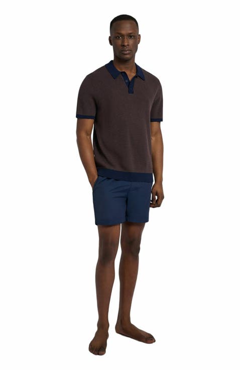 Cotton Textured Knit Polo