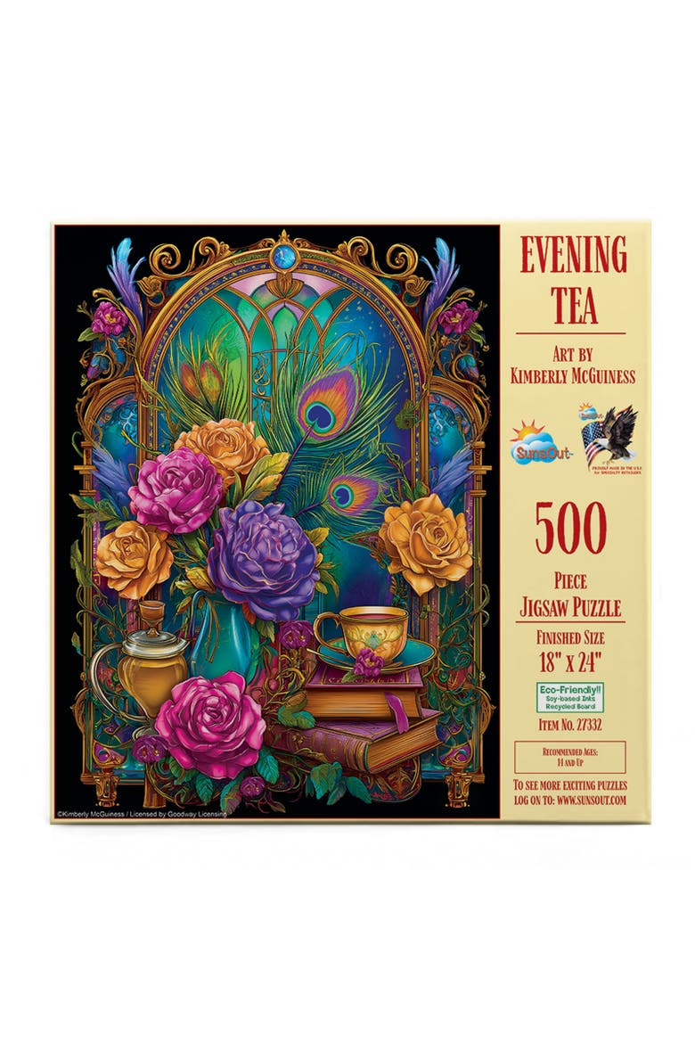 Evening Tea 500 piece Jigsaw Puzzle for Adults, Alternate, color, Multicolor