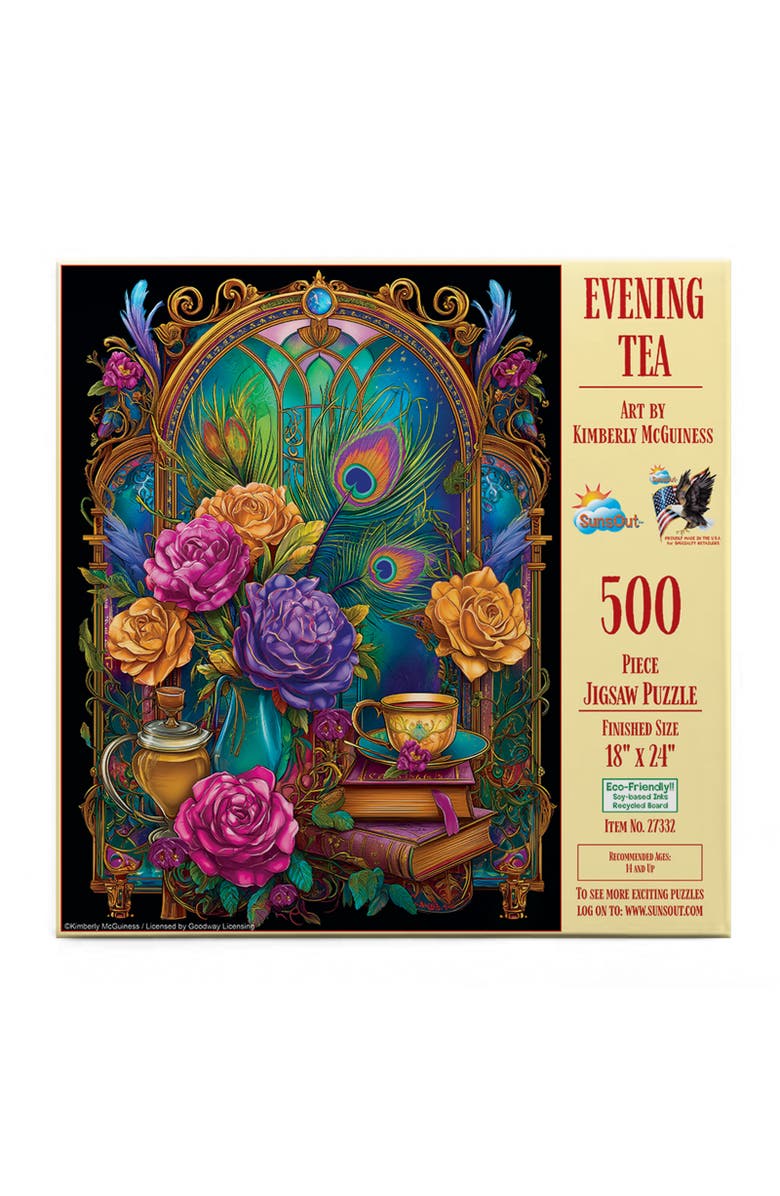 Sunsout Evening Tea 500 piece Jigsaw Puzzle for Adults, Alternate, color, Multicolor