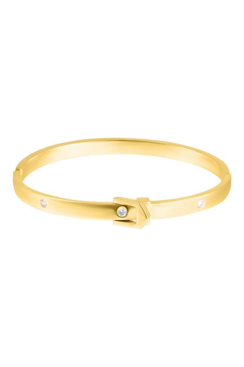 Crystal Bangle Bracelet, Main, color, GOLD