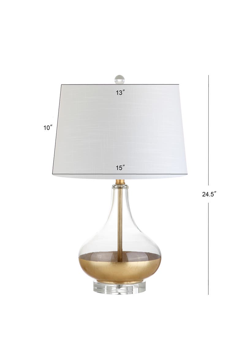 West Glass LED Table Lamp, Alternate, color, Clear/Gold