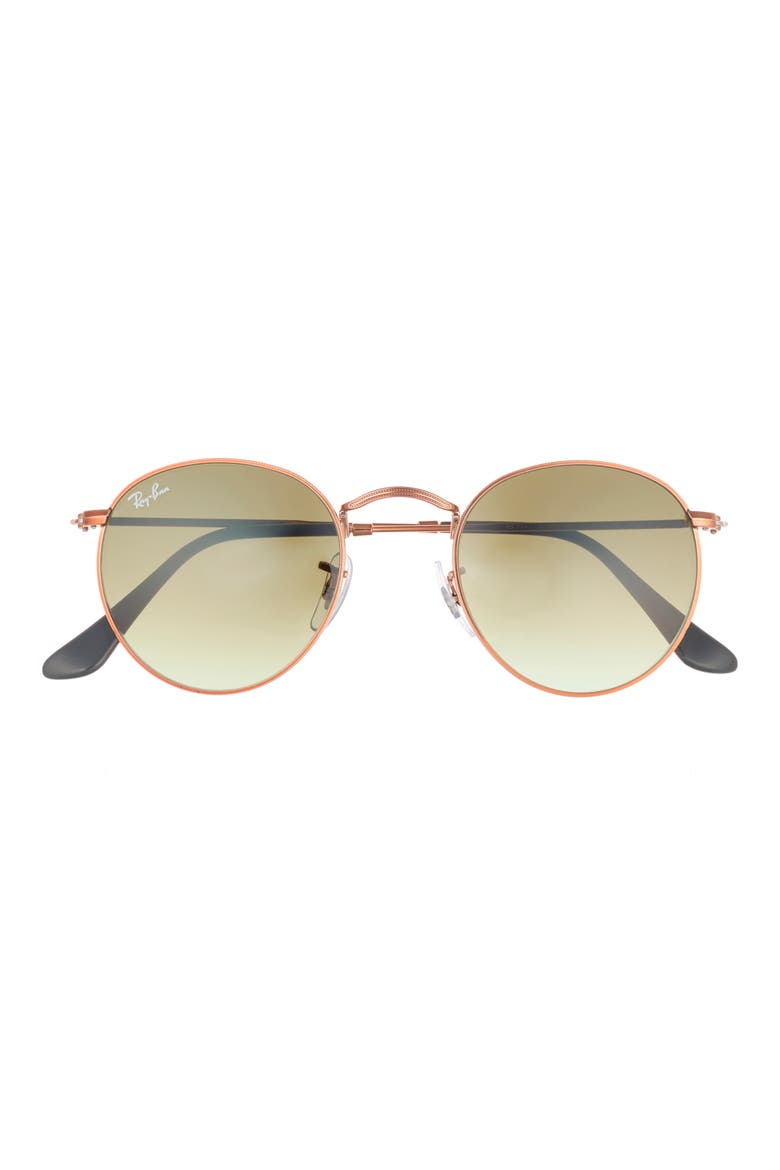 47mm Gradient Round Sunglasses, Main, color, TAUPE