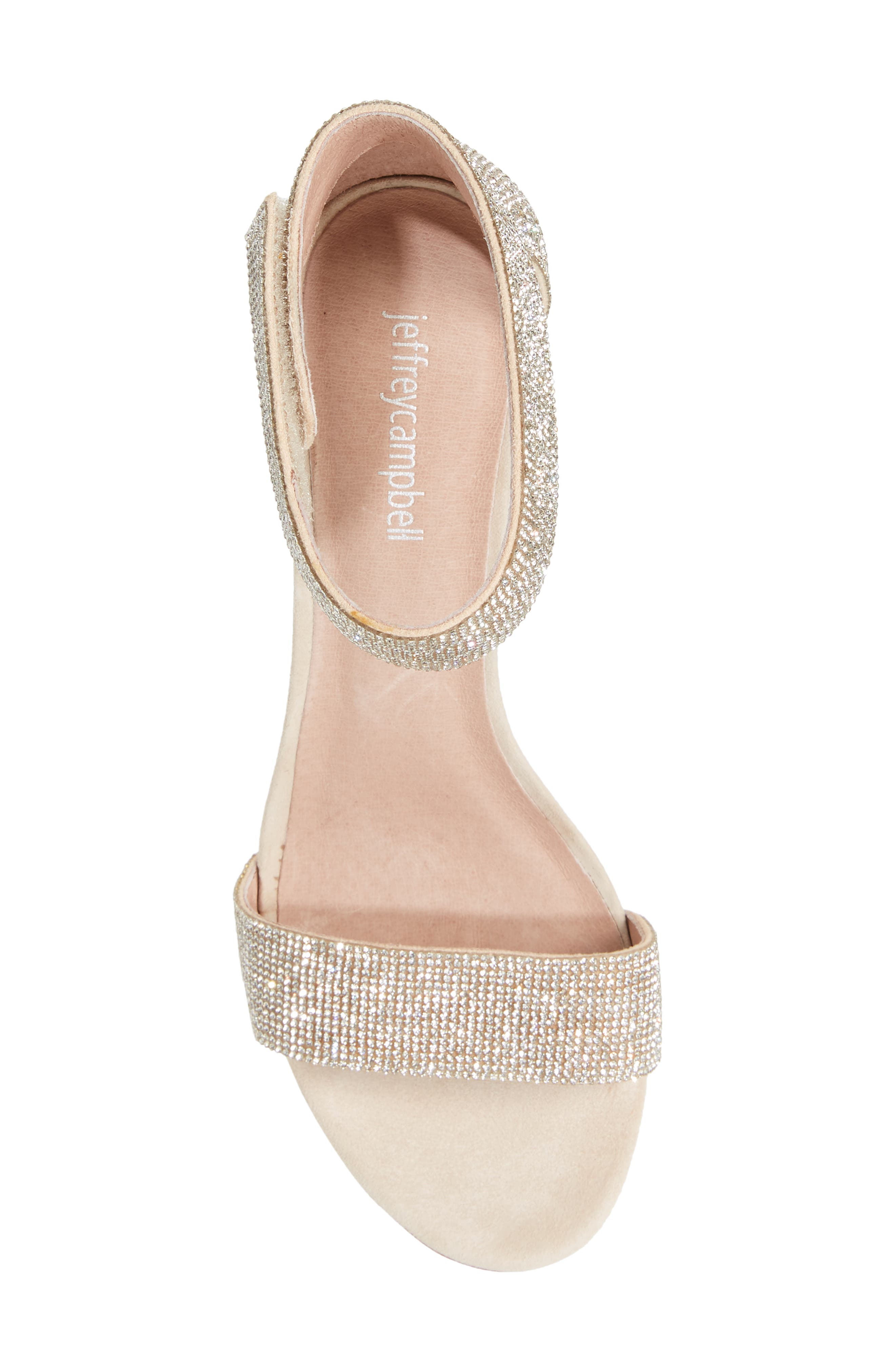Lindsay Ankle Strap Sandal, Alternate, color, SILVER LEATHER