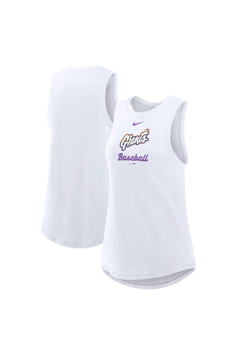 Women's Nike  White San Francisco Giants 2025 City Connect Tri-Code High Neck Performance Tank Top, Main, color, White