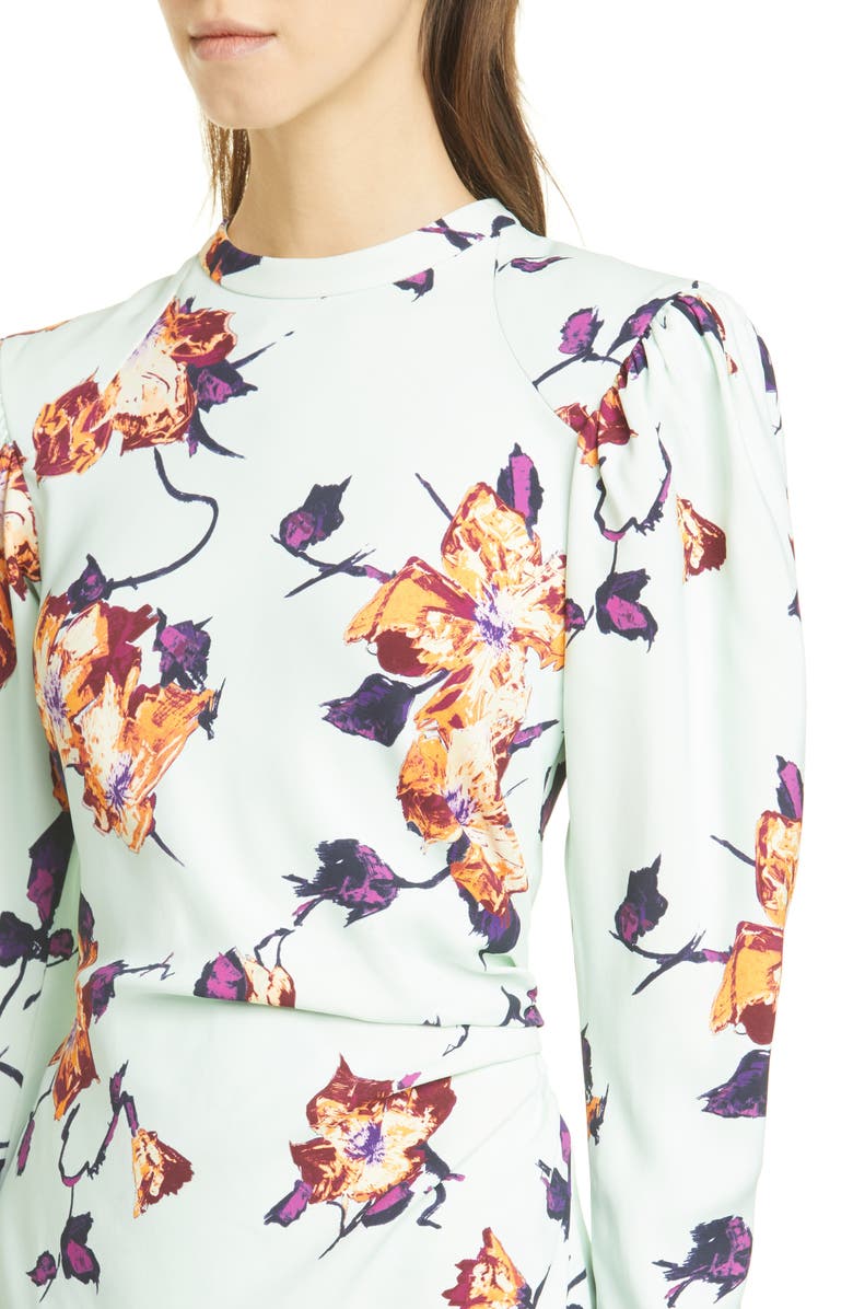 A.L.C. Jane Floral Leg of Mutton Long Sleeve Minidress, Alternate, color, 