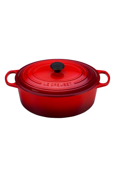 Signature 8-Quart Oval Enamel Cast Iron French/Dutch Oven