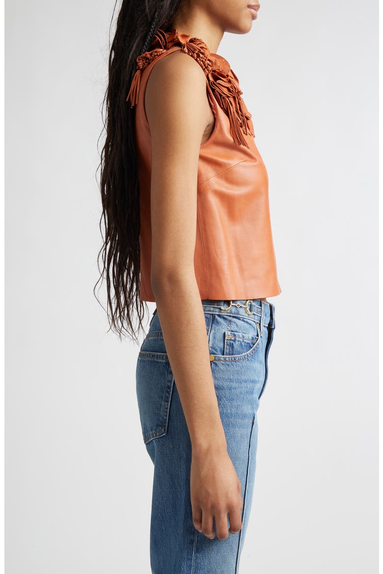 Marlowe Floral Appliqué Top, Alternate, color, SIENNA