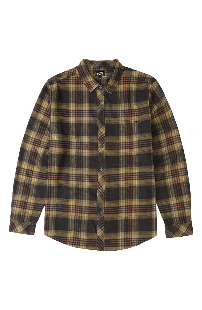 Billabong Coastline Check Flannel Button-Up Shirt, Alternate, color, 